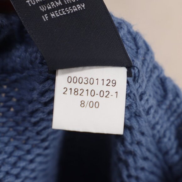 VINTAGE Y2K GAP '00 Men's Cotton Knit Crew Neck Sweater Faded Blue Size L - Picture 7 of 7